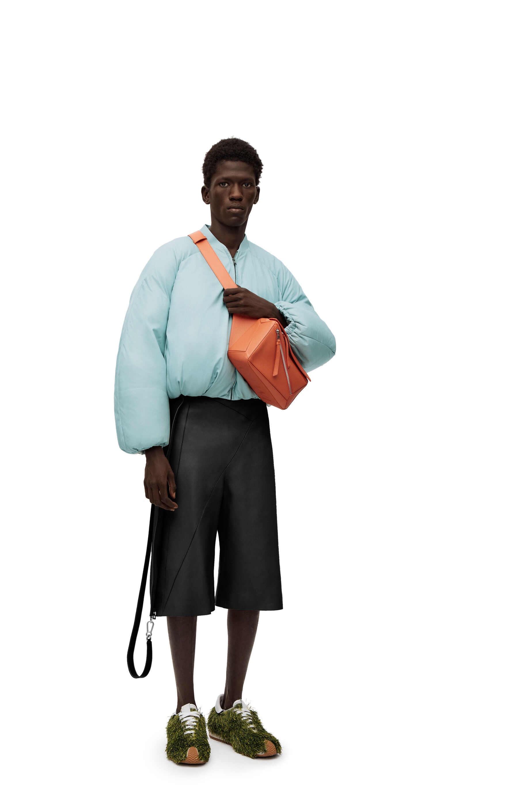 Puffer bomber jacket in nappa - 2
