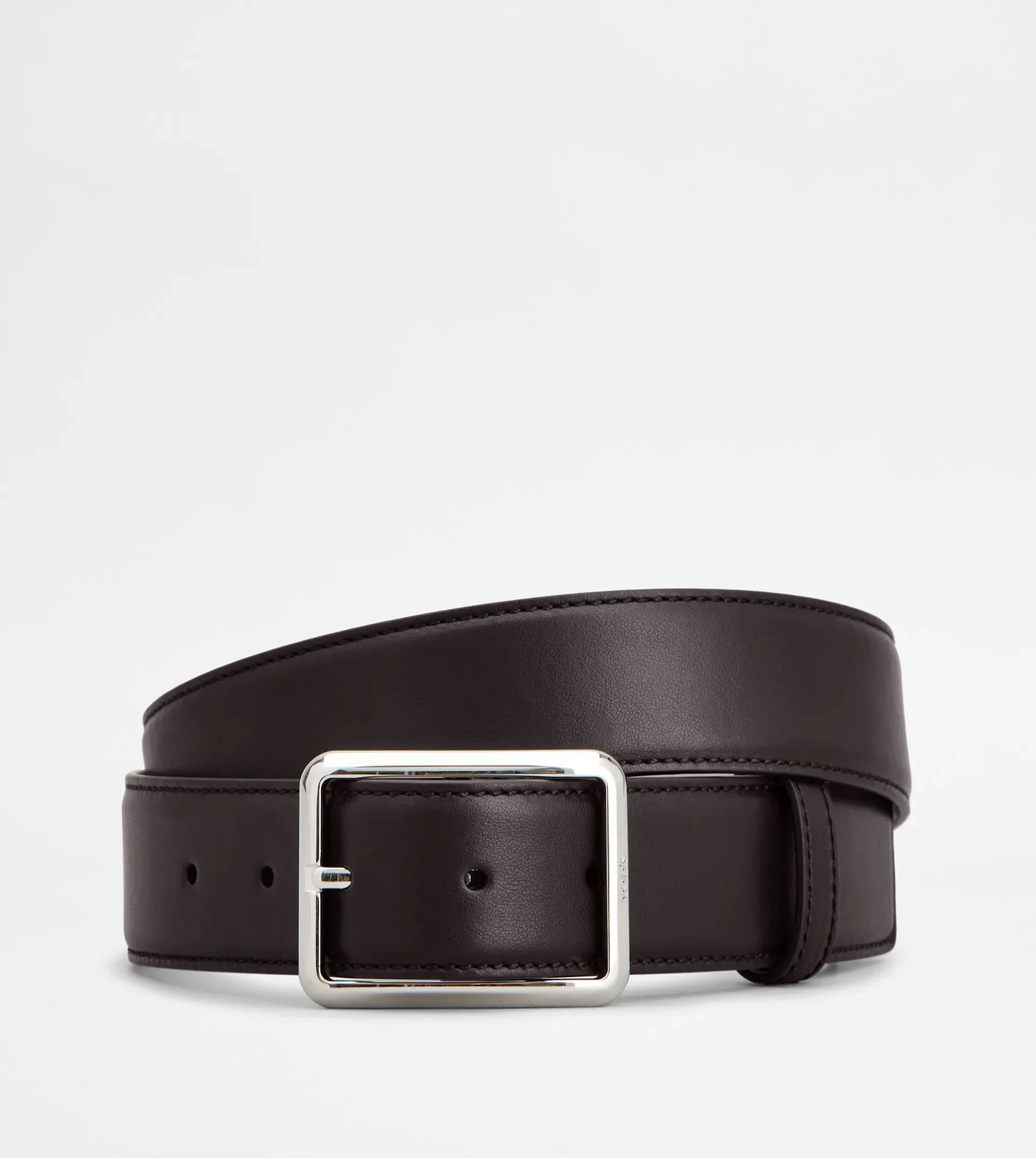 BELT IN LEATHER - BROWN - 1