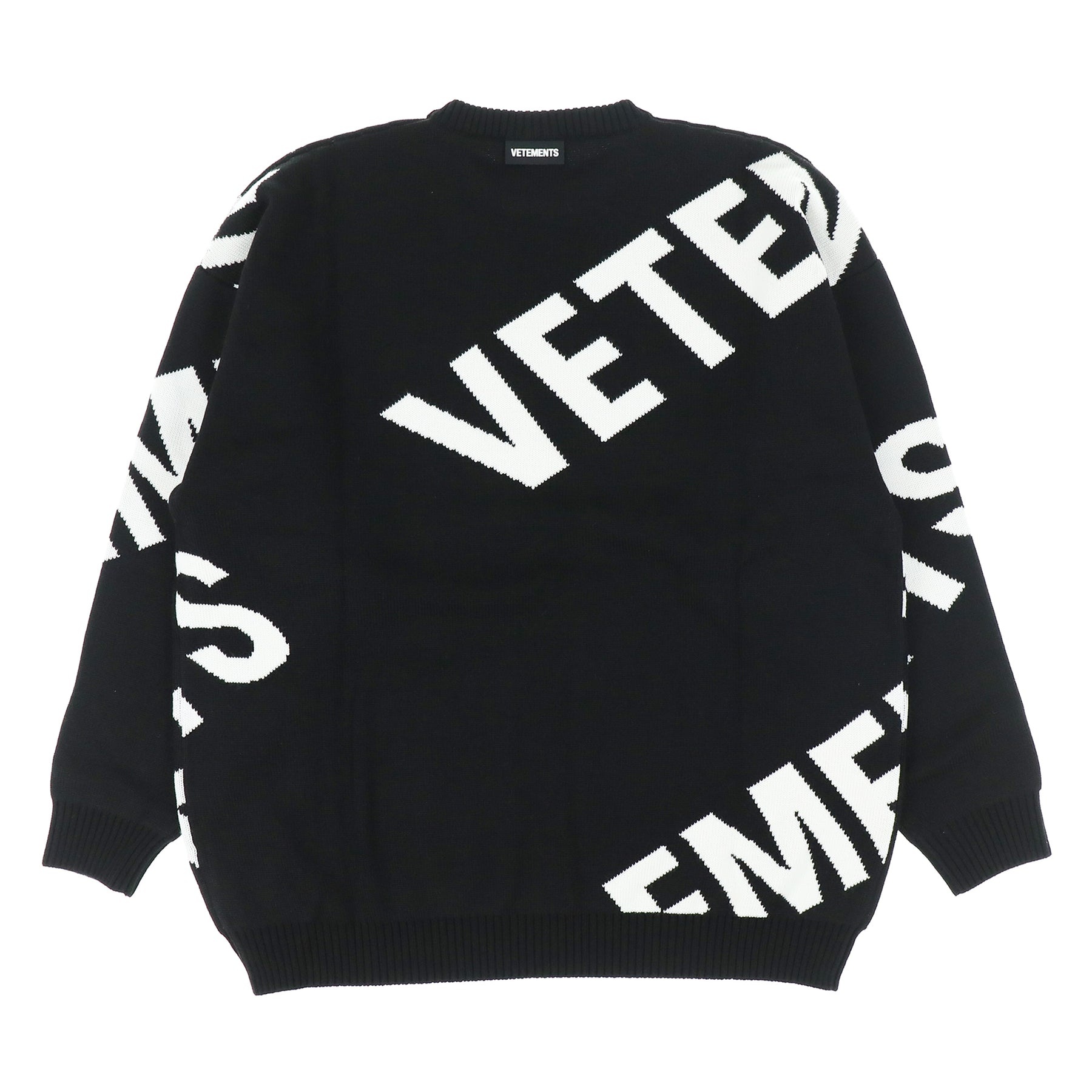 GIANT LOGO KNITTED JUMPER / BLK - 2