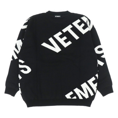 VETEMENTS GIANT LOGO KNITTED JUMPER / BLK outlook