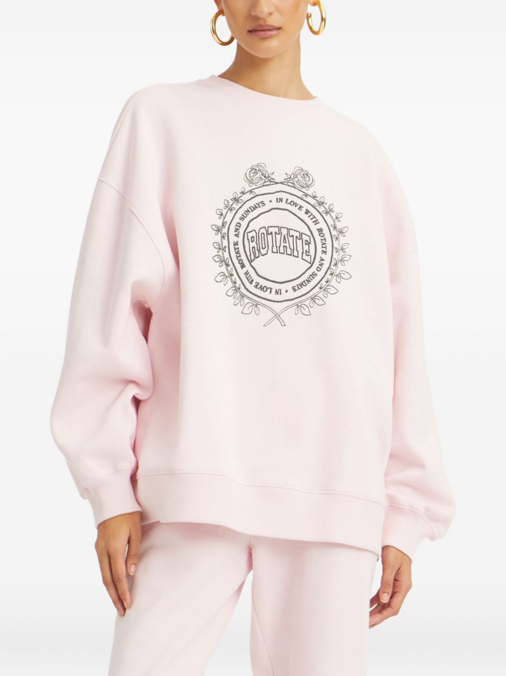 logo embroidery sweatshirt - 2