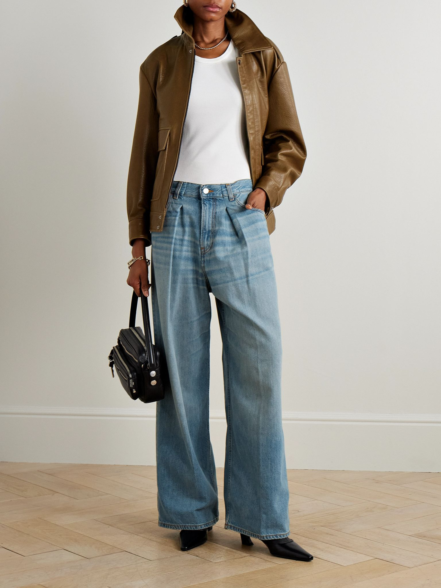 Candy pleated boyfriend jeans Light denim - 2