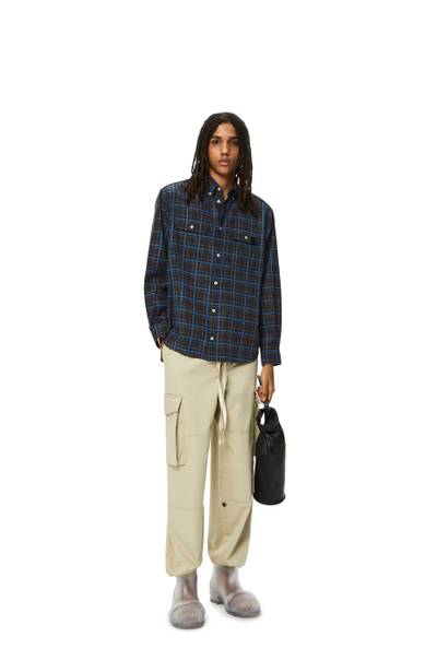 Loewe Chest pocket check shirt in silk and cotton outlook