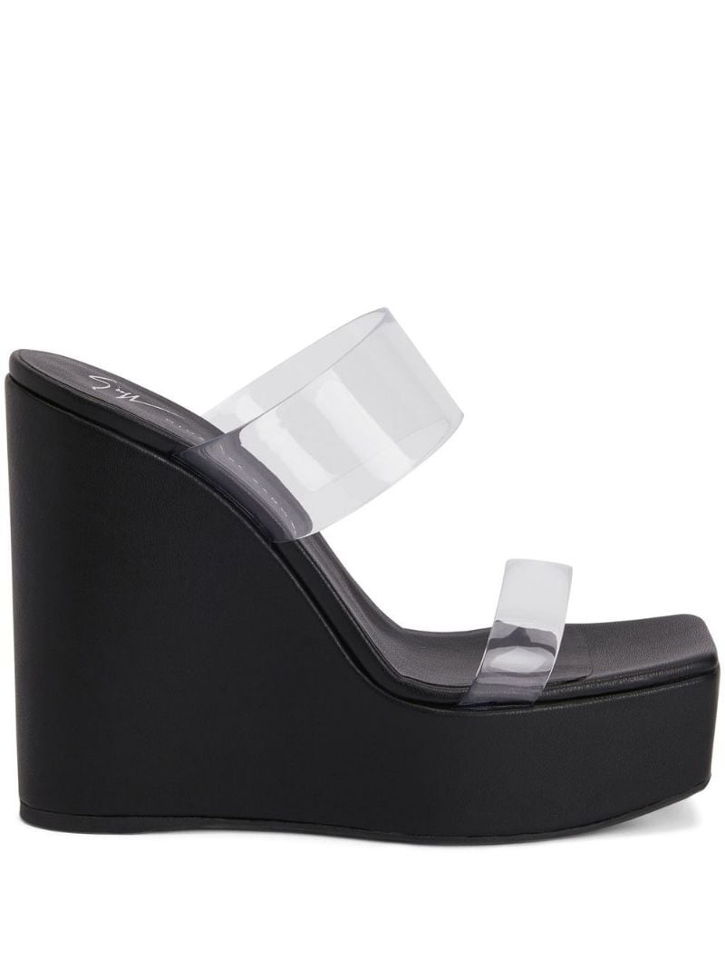 Meissa plexi 130mm wedge mules - 1