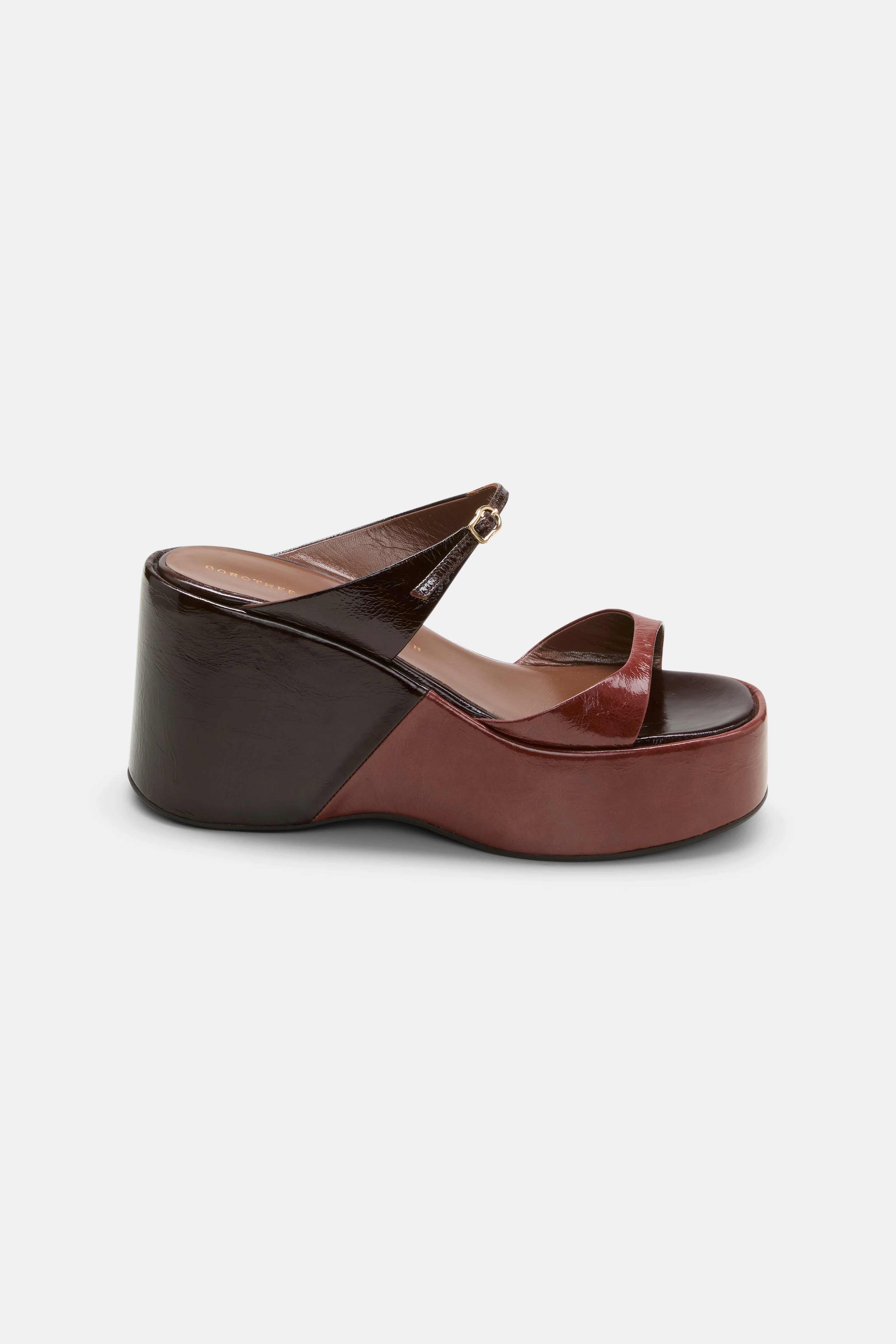 CRACKLE SHINE wedge sandal - 1