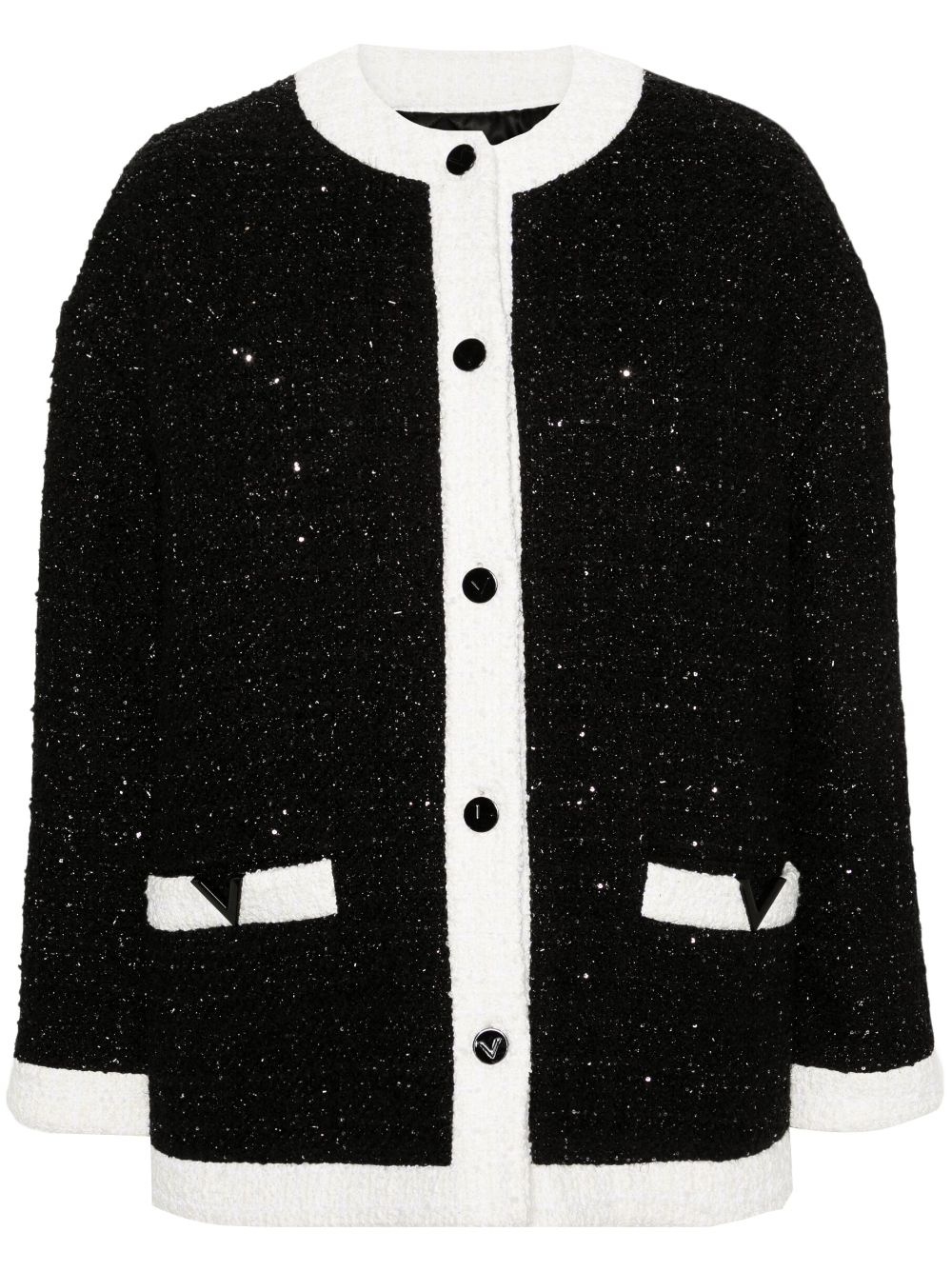 caban sequinned tweed jacket - 1