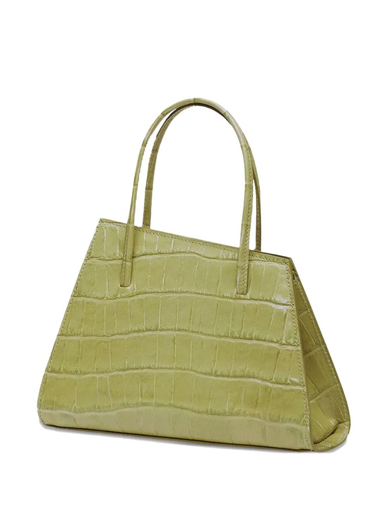 mini croc-embossed leather top-handles tote bag 1