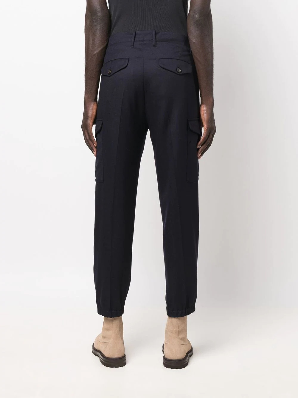 mid-rise tapered trousers - 4