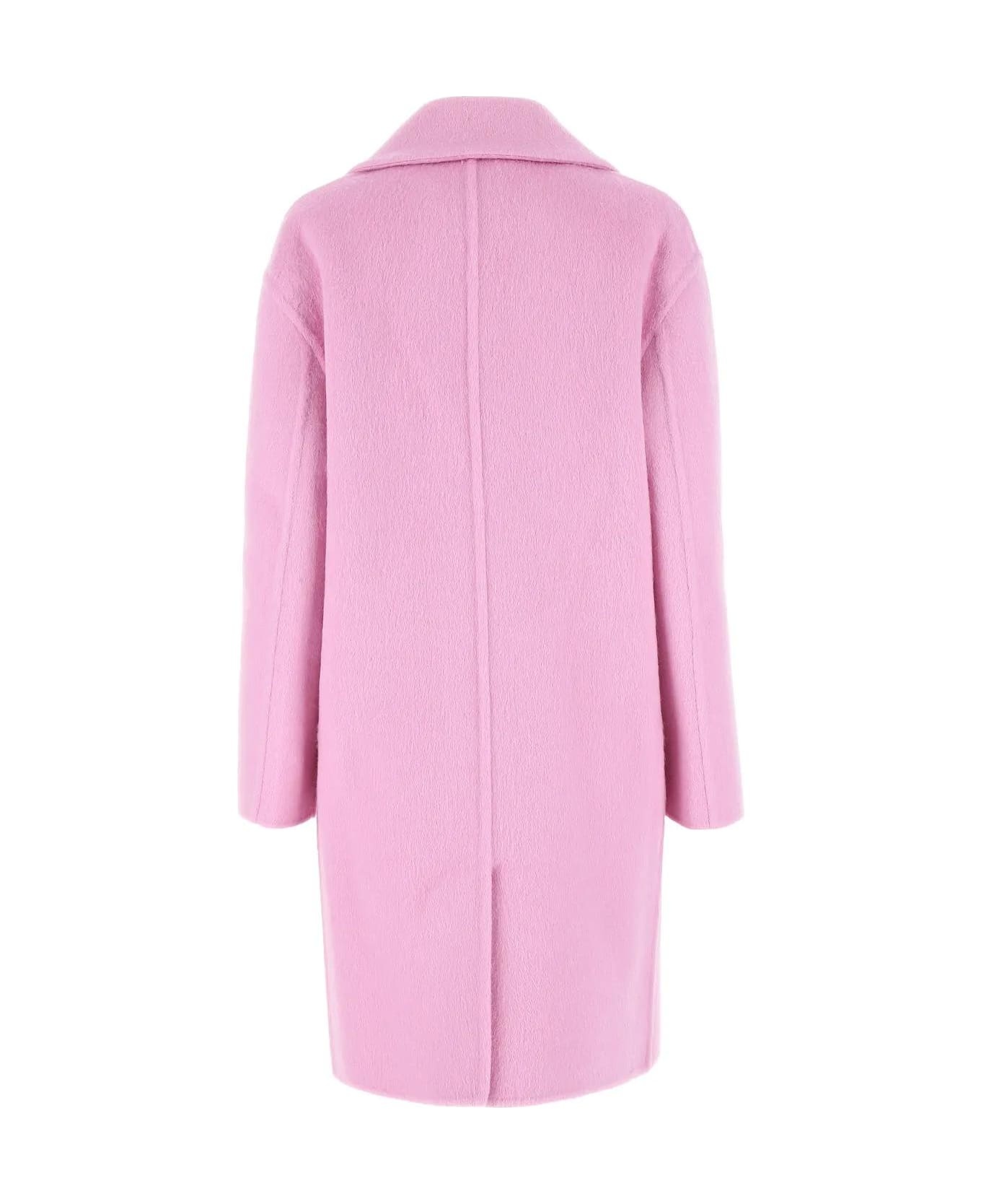 Pink Wool Blend Coat - 2
