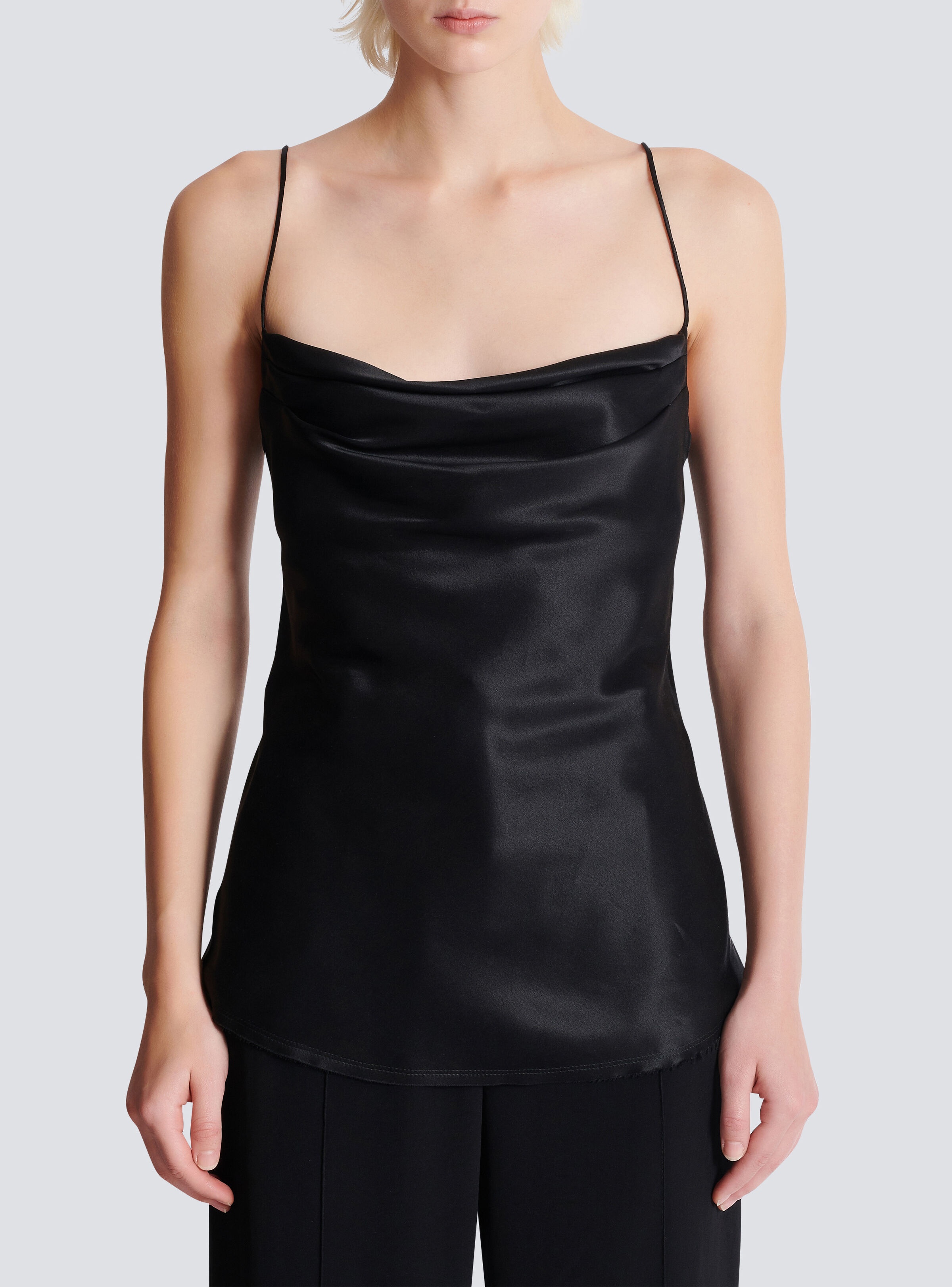 Draped satin top - 5