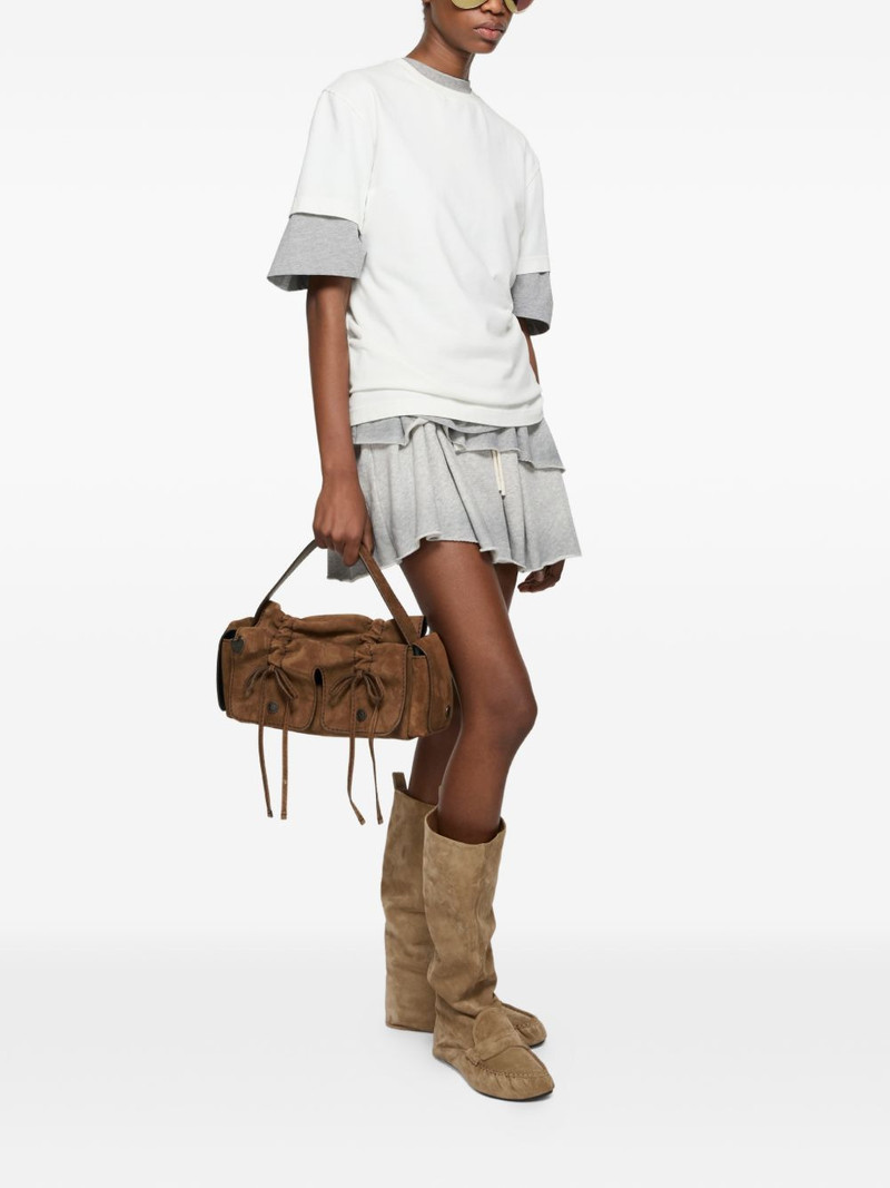 Acne Studios drawstring-detail leather shoulder bag outlook