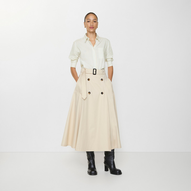 Burberry Gabardine Trench Midi Skirt outlook