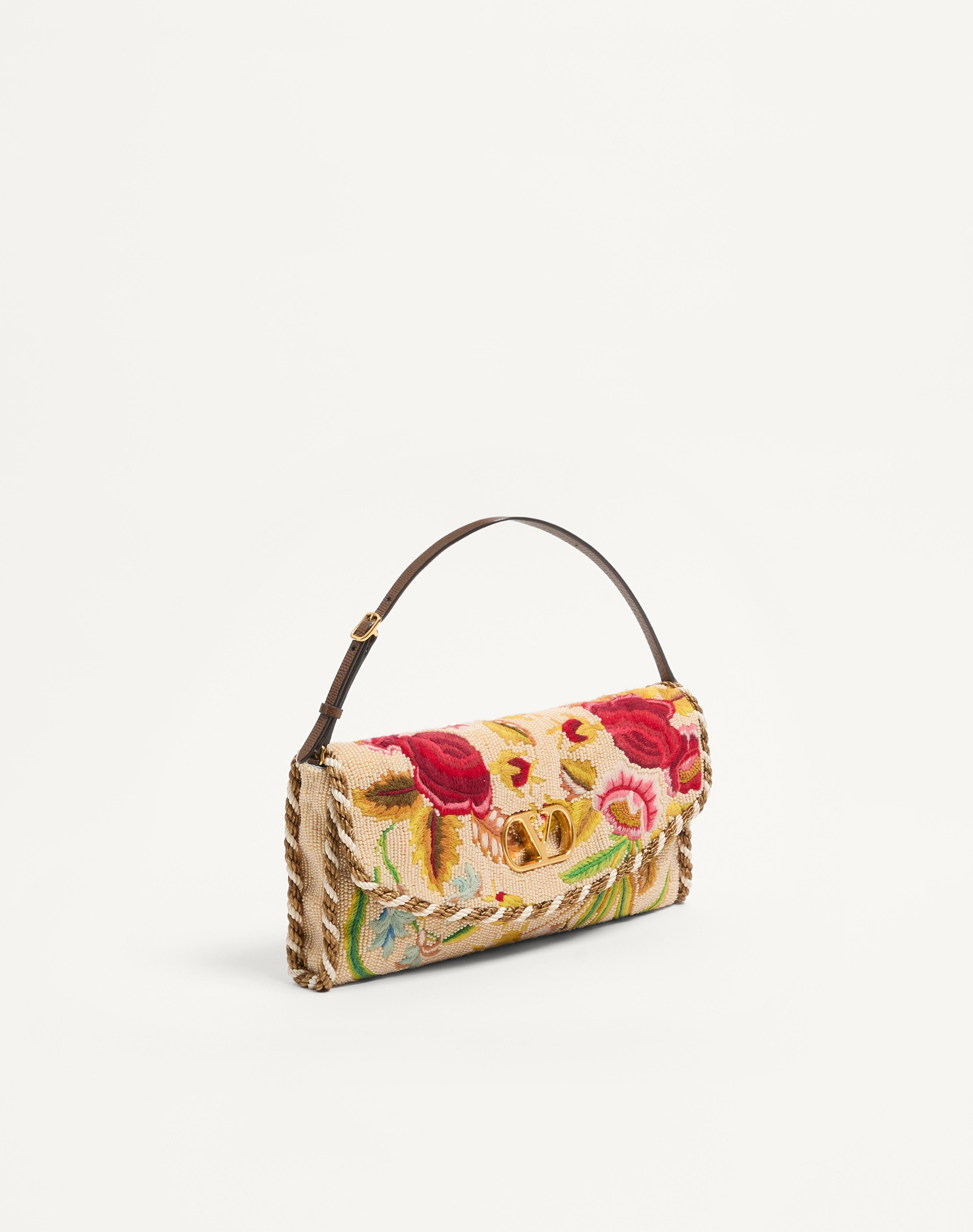 VALENTINO GARAVANI VAIN SOFT EMBROIDERED SMALL SHOULDER BAG - 3