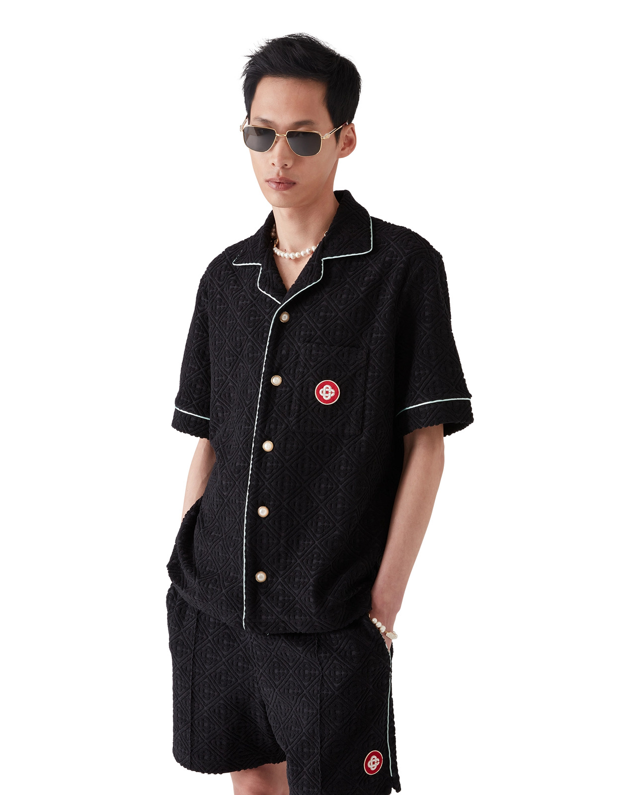 Monogram Towelling Short Sleeve Shirt | Casablanca Paris - 4