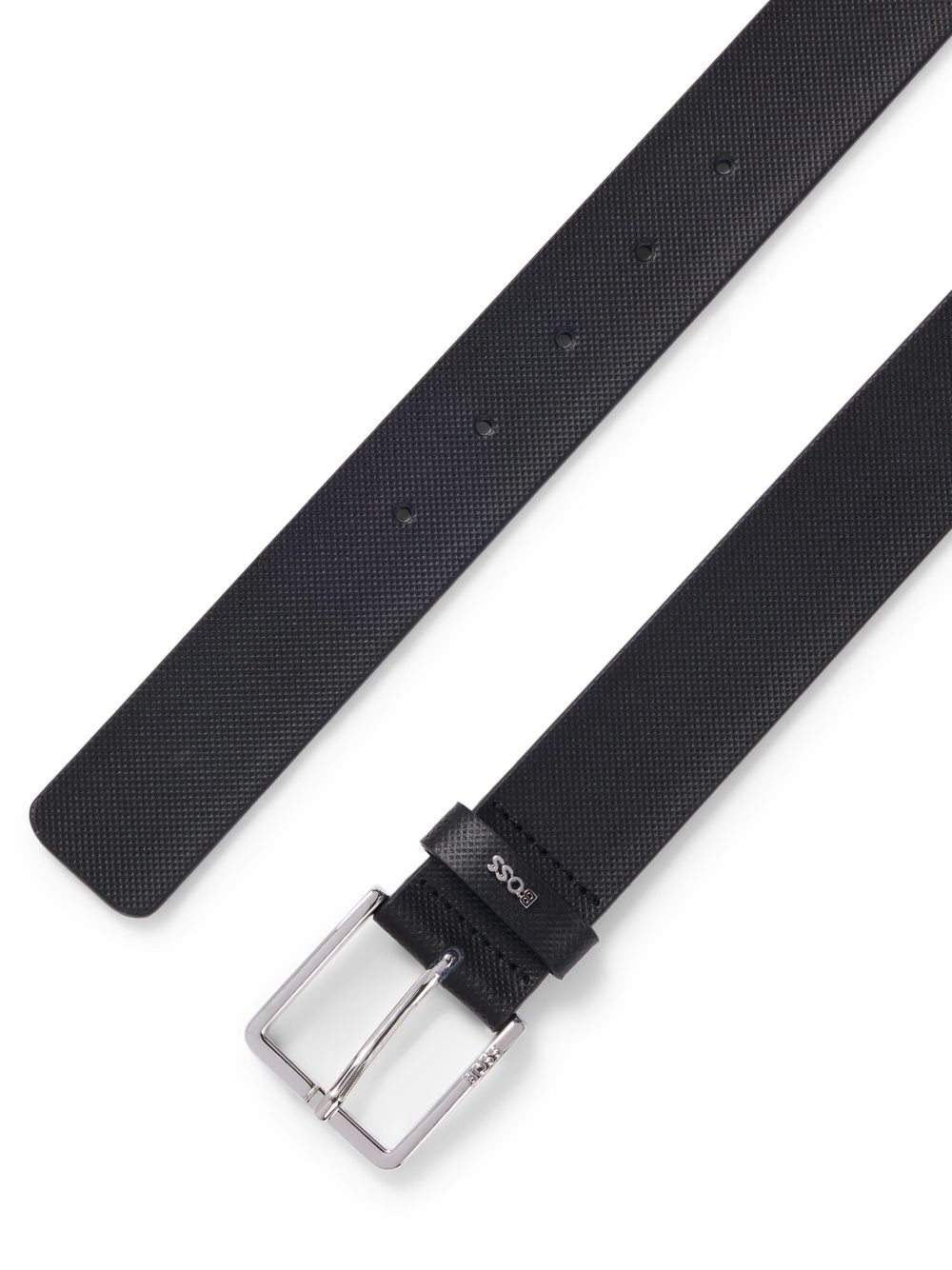 textured leather belt - 2