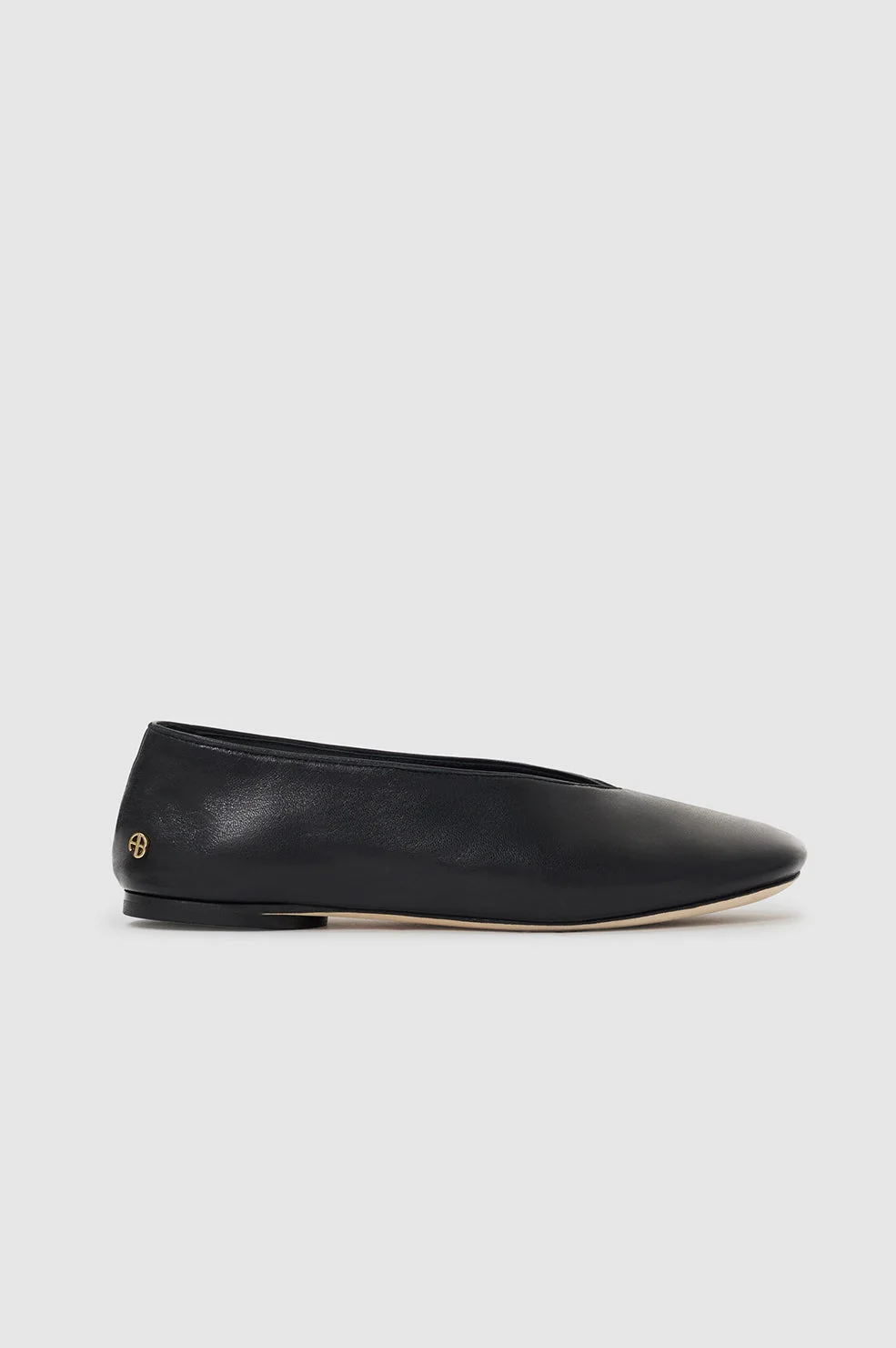 Ana Flats Smooth Leather - Black - 1