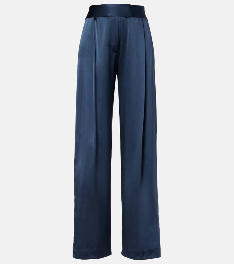 High-rise silk wide-leg pants 1
