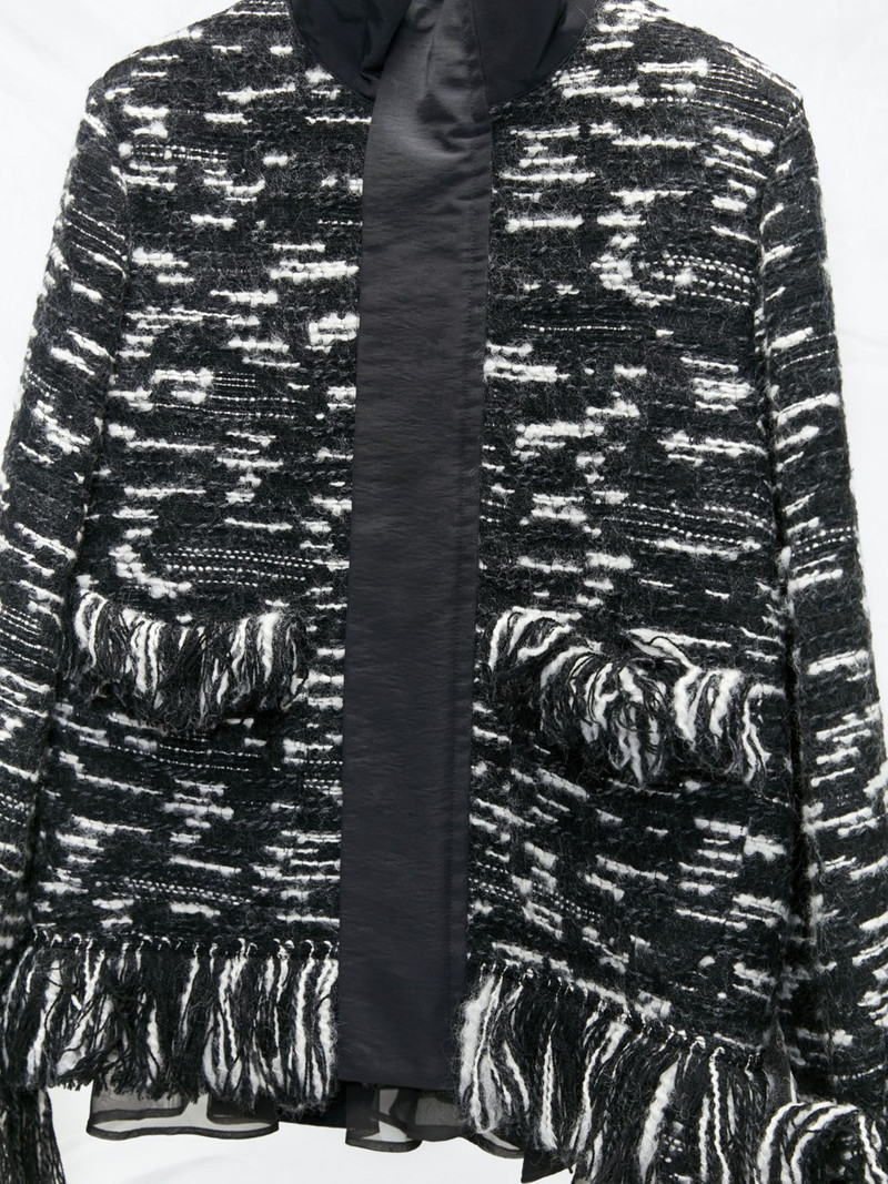 sacai Tweed x Grosgrain Blouson outlook