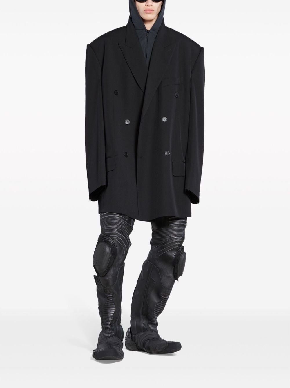 double-breasted virgin-wool blazer - 2