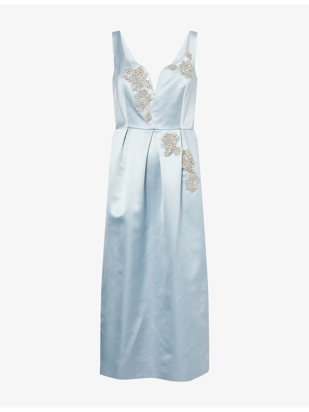 Embellished Sleeveless Woven Midi Dress - 1