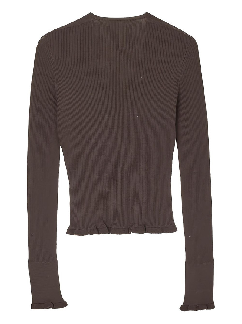 CECILIE BAHNSEN Bessie ruffled cardigan outlook