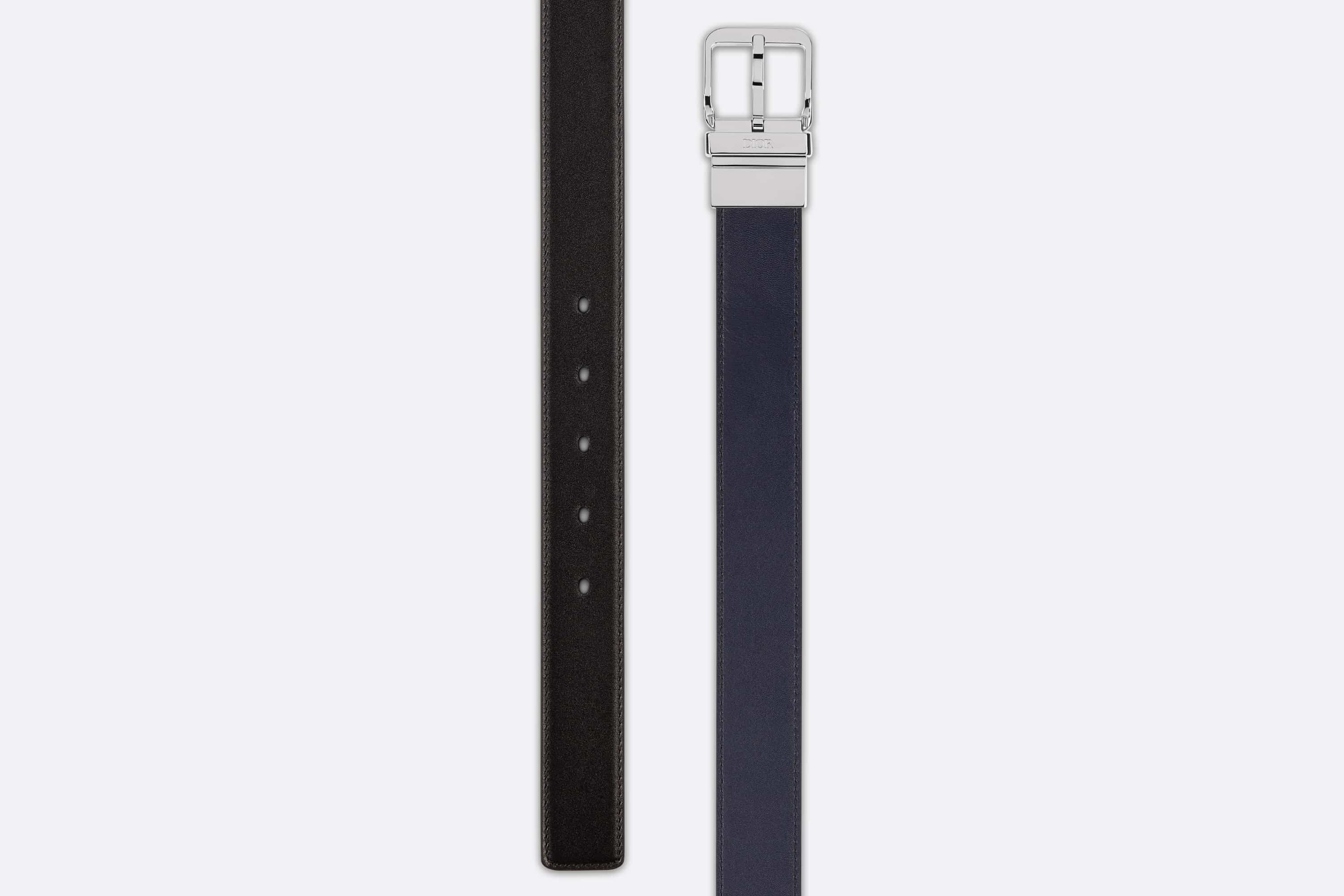 Reversible Belt Black and Navy Blue Smooth Calfskin, 30 MM