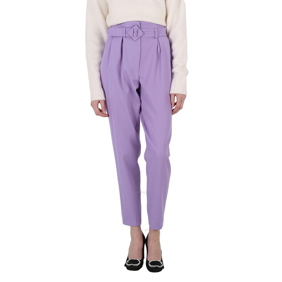 Moschino Ladies Violet Straight Leg Trousers - 3