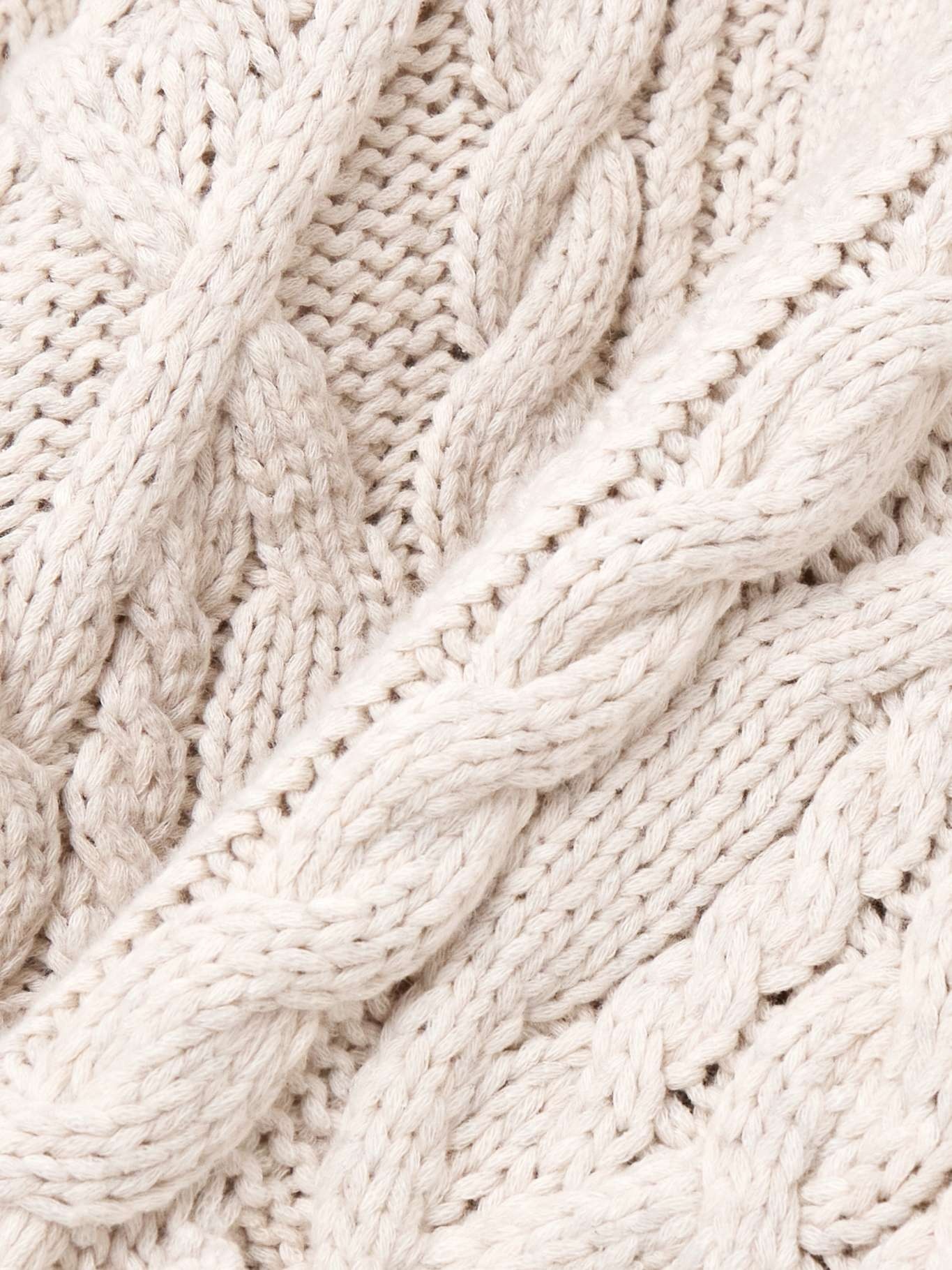 Cable-knit cotton-blend cardigan - 4