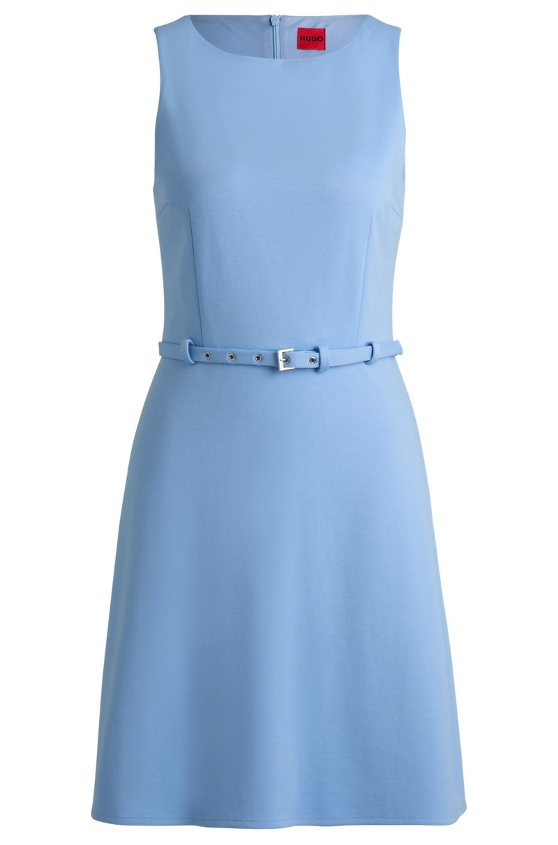 A-LINE DRESS WITH BUCKLED BELT 1