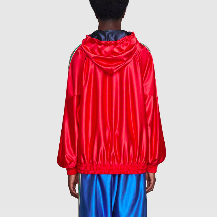 Gucci SS21 Taped Hooded Track Jacket 'Red' 653373-XJDI9-6429 - 4