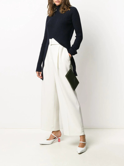 Jil Sander front slit ribbed knit jumper outlook