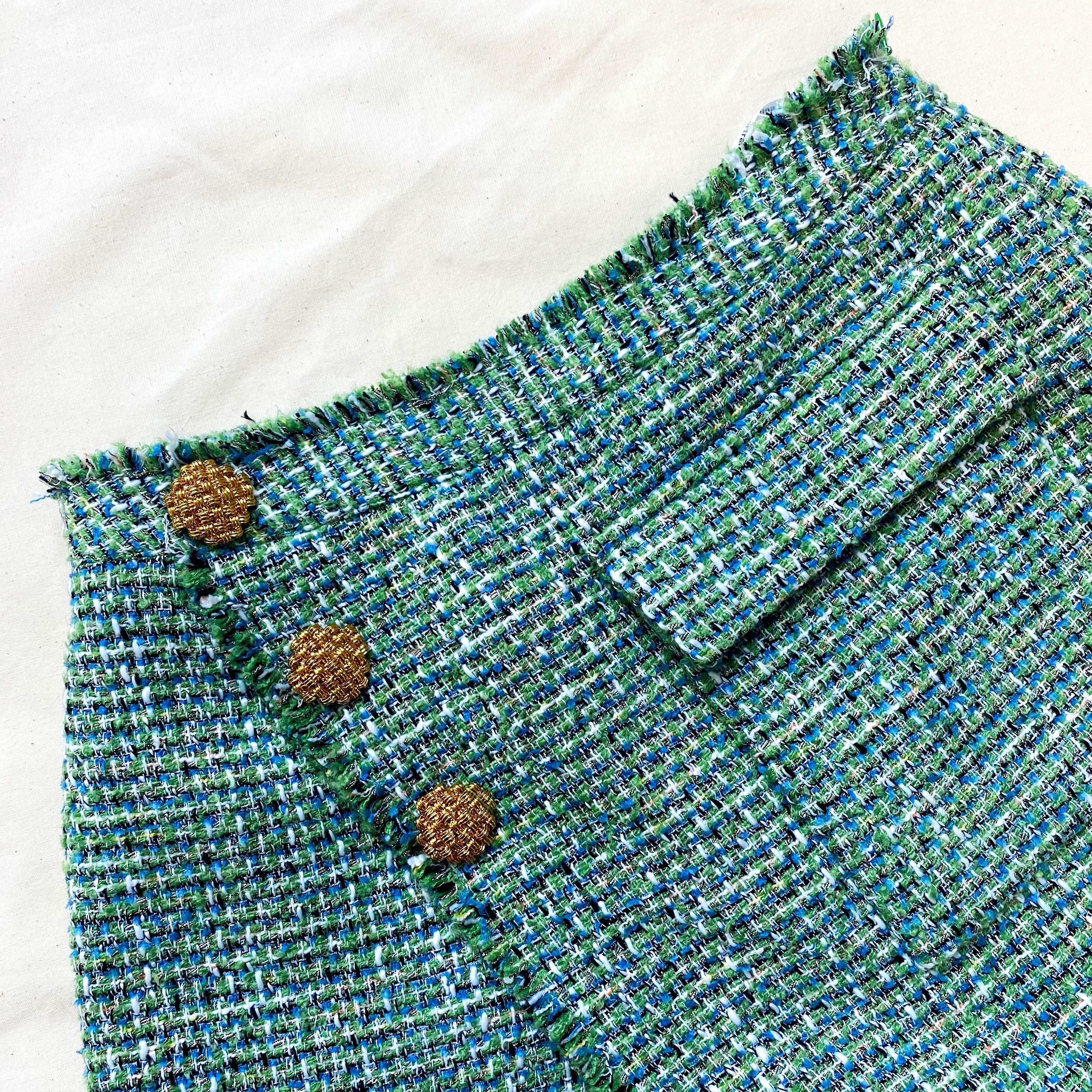 Green Bouclé Skort - 6