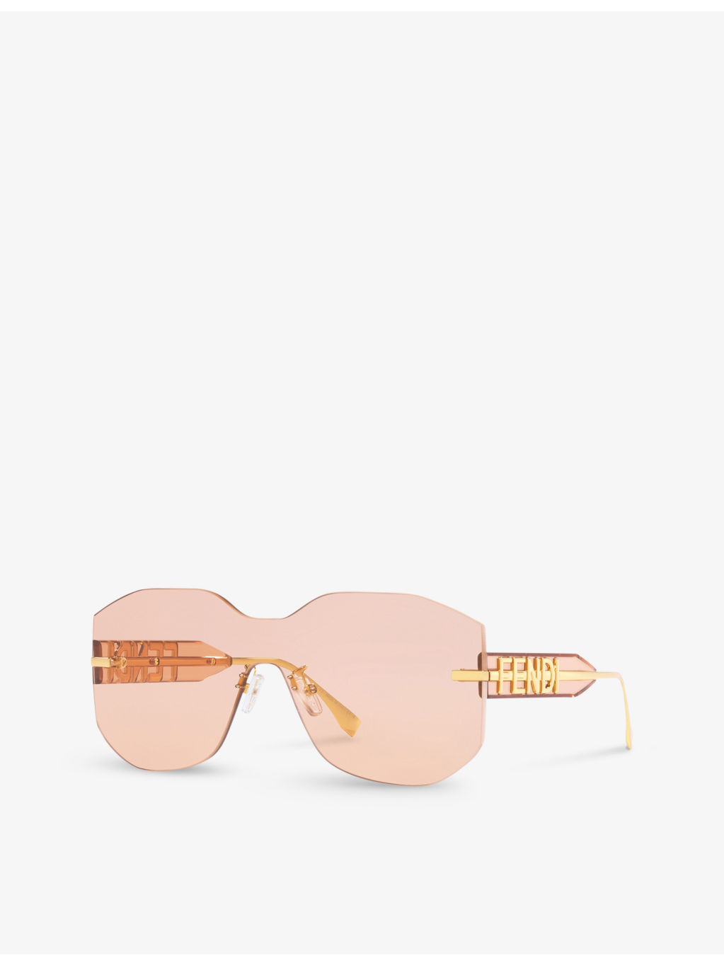 FN000635 FE40067U rectangle-frame tinted-lens metal sunglasses - 2
