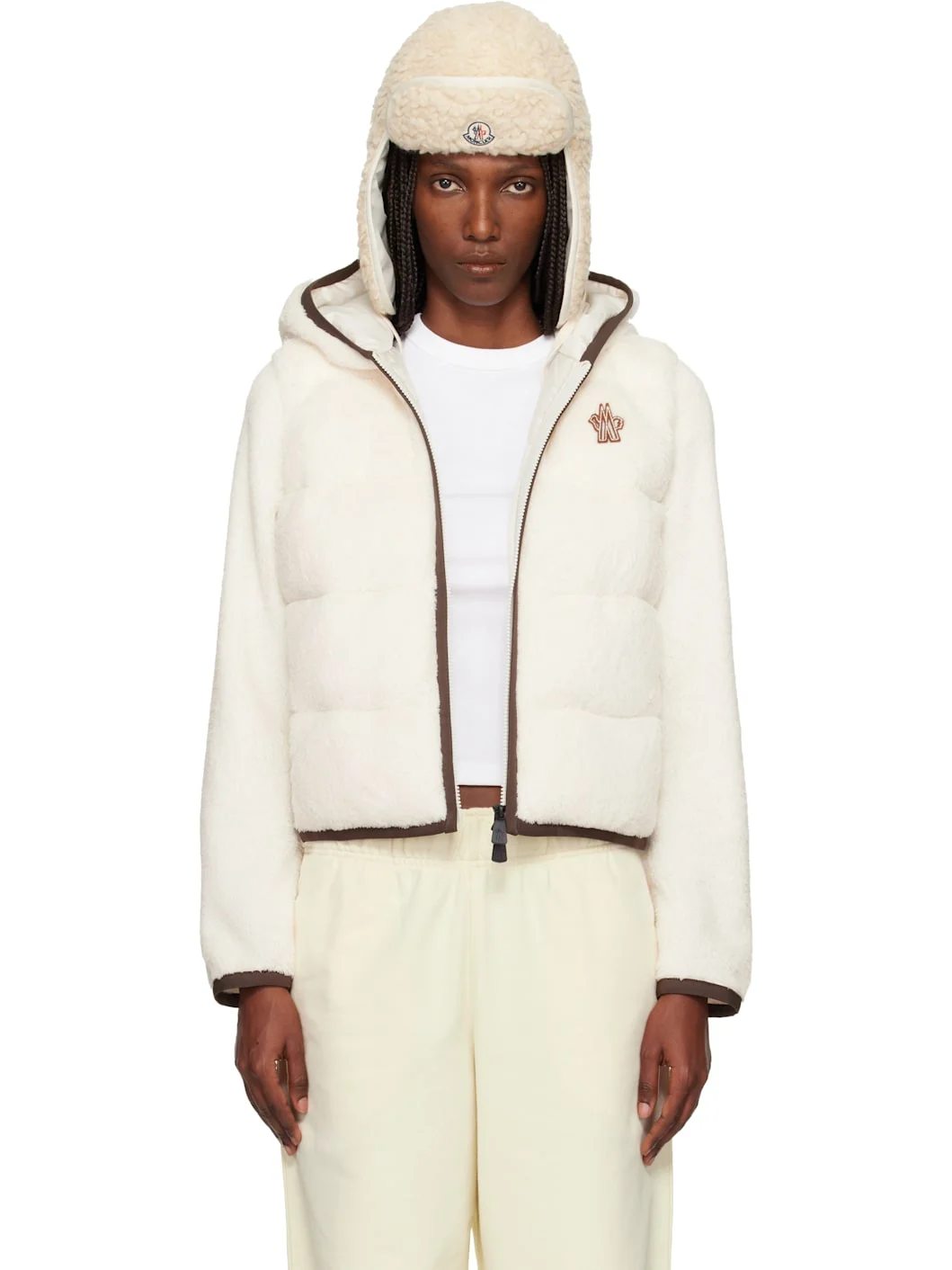Off-White Padded Polartec Zip-Up Down Jacket - 1