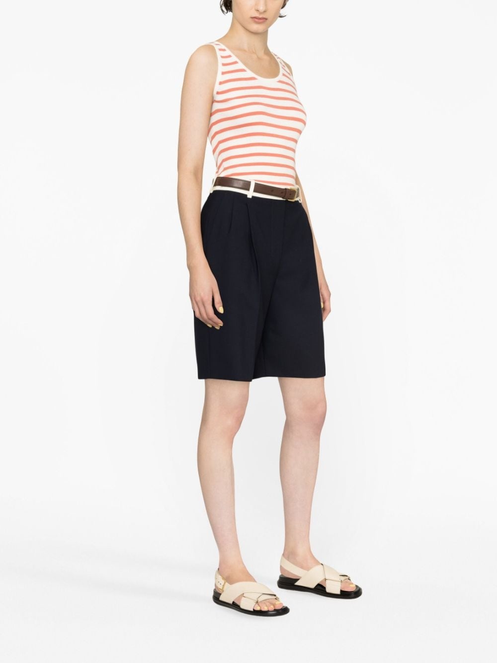 striped knitted tank top - 3