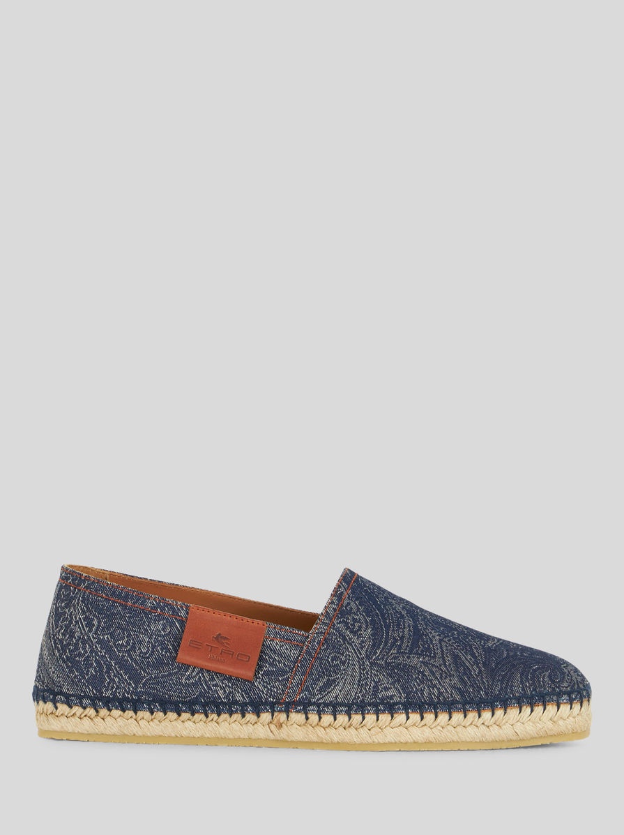 COTTON AND LINEN PAISLEY ESPADRILLES - 1