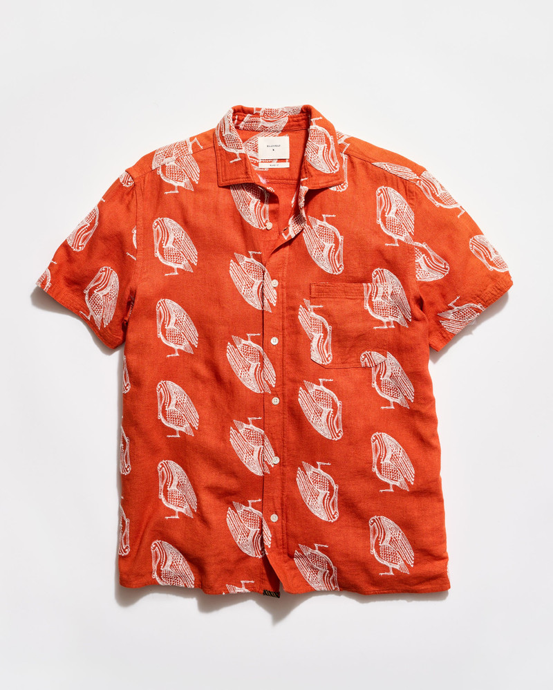 Short Sleeve Embroidered Pelican Treme Shirt 1