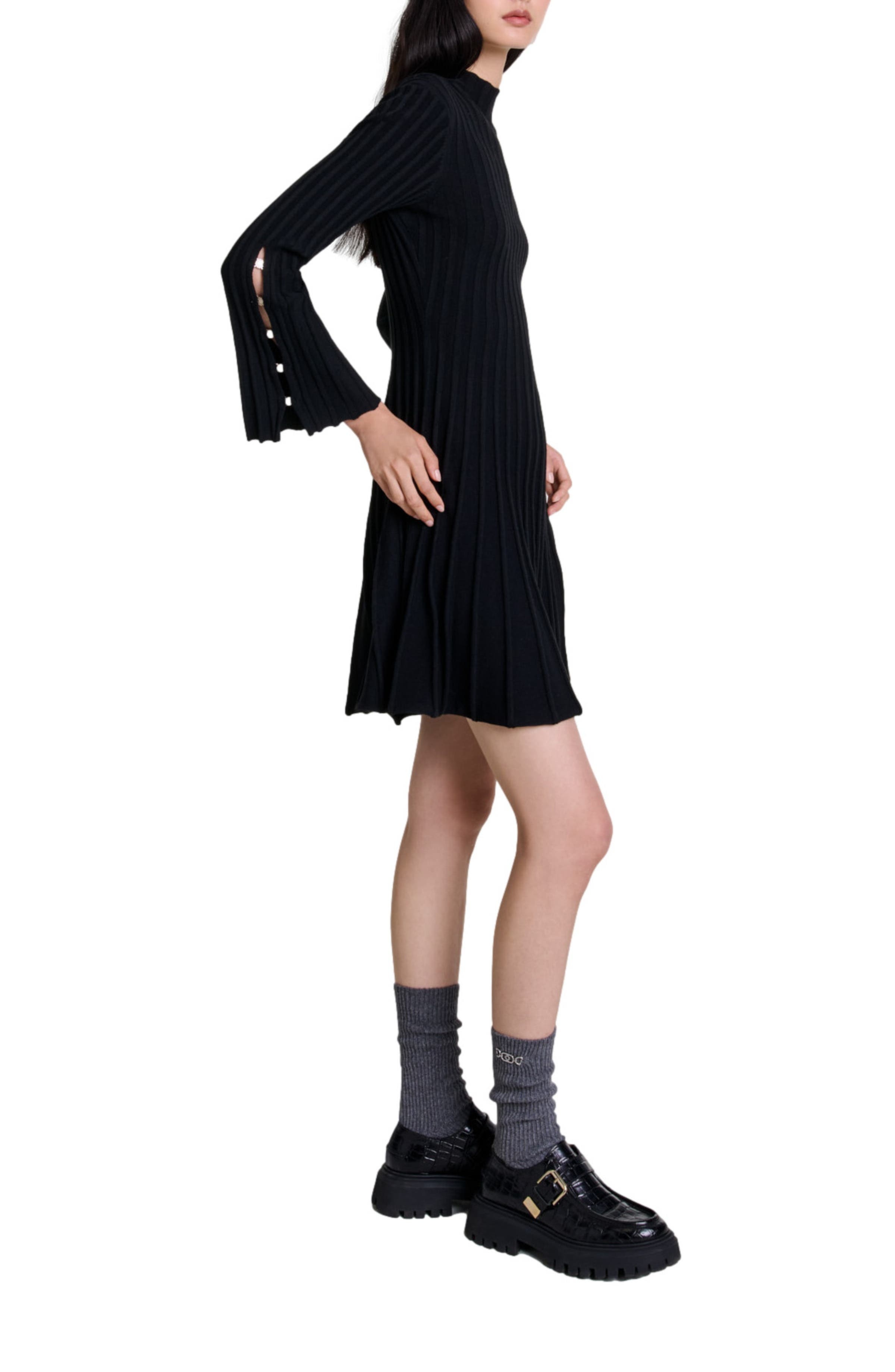 maje Short knit dress in Black at Nordstrom - 3