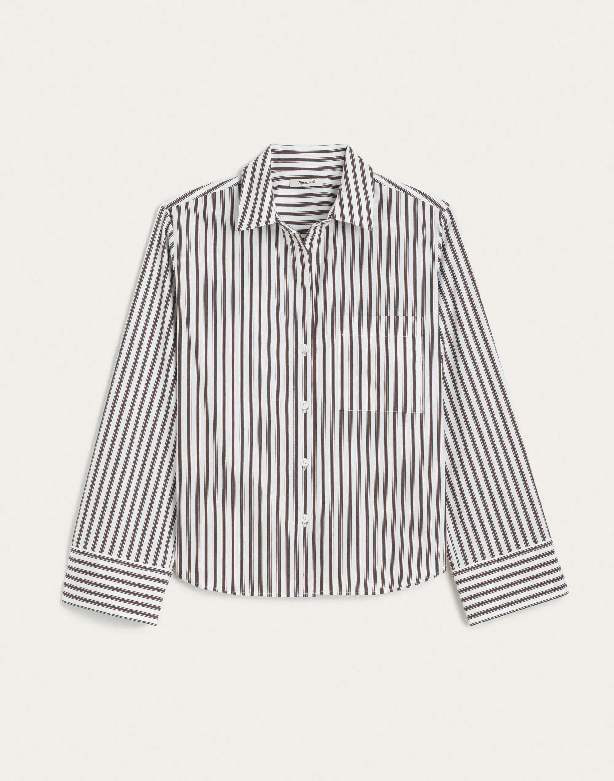 The Signature Y-Neck Shirt in Poplin - 1