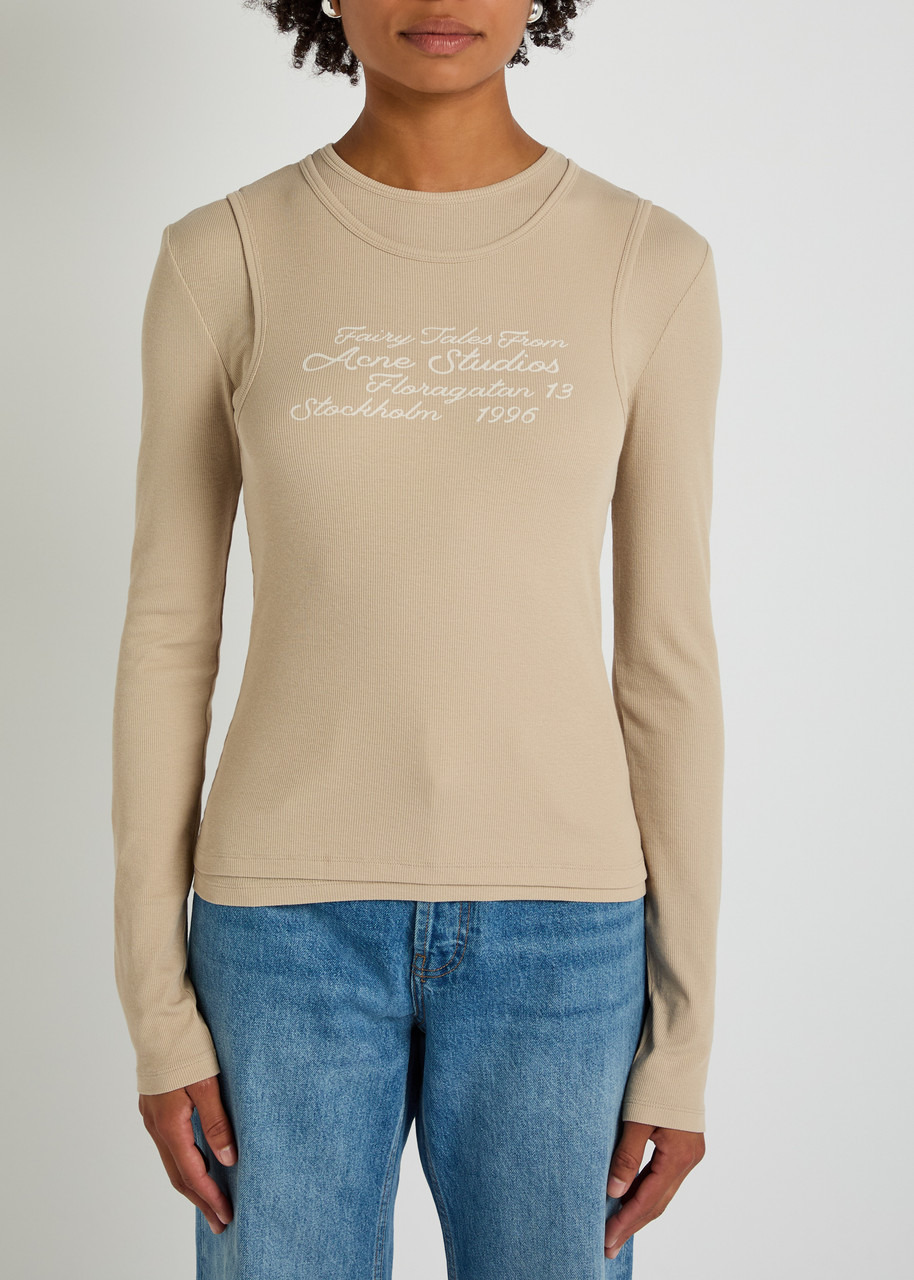 Acne Studios Layered Stretch-cotton top - 2