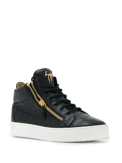 Giuseppe Zanotti crocodile-effect leather trainers outlook