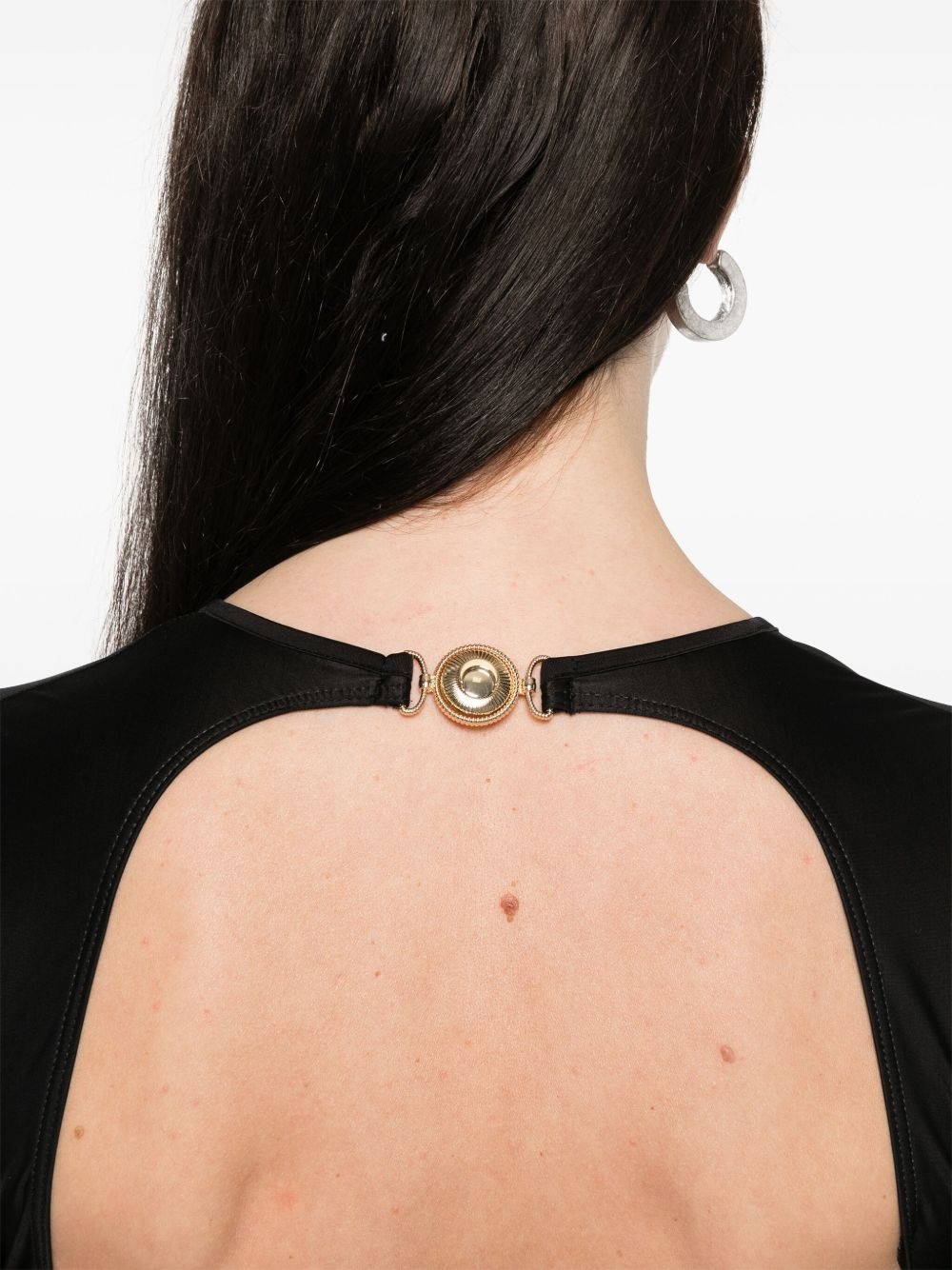 open-back jersey mini dress - 5