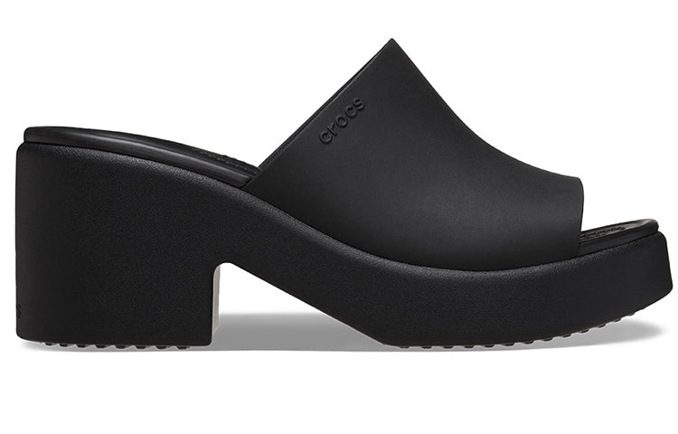 (WMNS) Crocs Brooklyn Slide Heels 'Black' 209408-060 - 2