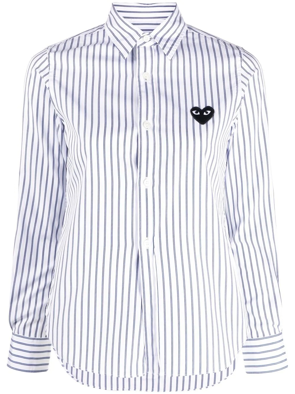 heart logo striped shirt - 1