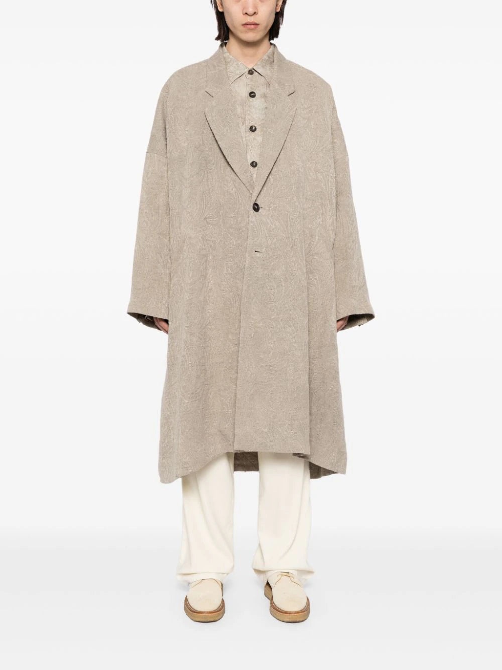 SINGLE BREASTED BUTTONED COAT - 2