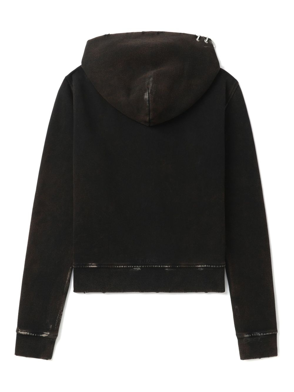 ripped-detailing hoodie - 6
