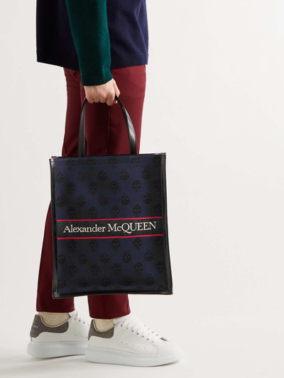 Alexander McQueen Logo-Jacquard Leather Tote Bag outlook