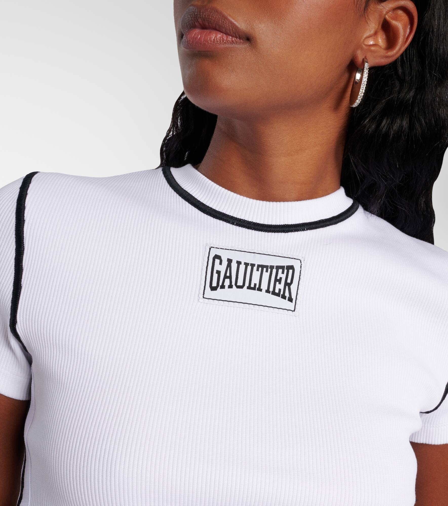 Logo cotton-blend jersey T-shirt - 4
