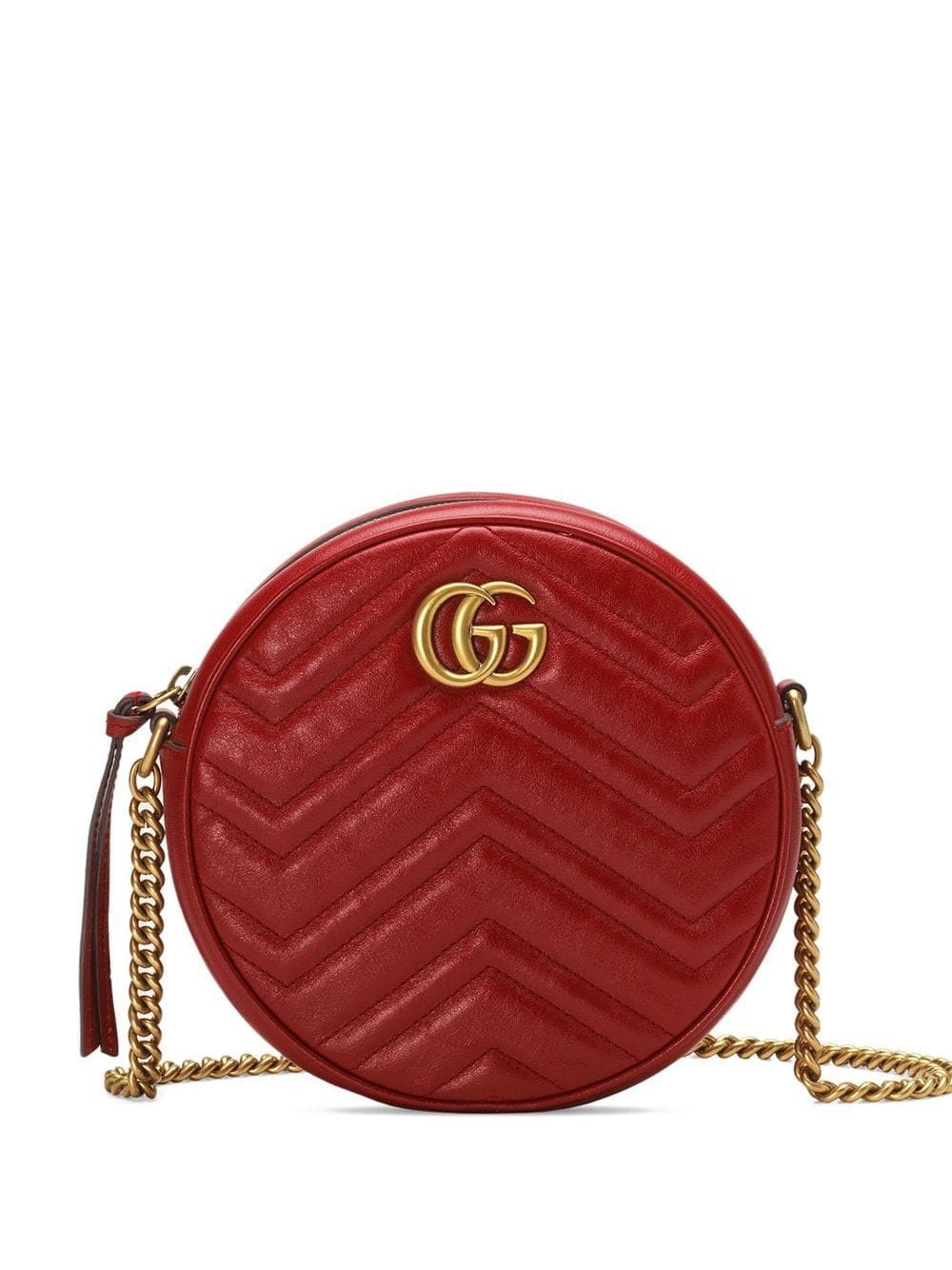 GG Marmont mini leather round shoulder bag - 1