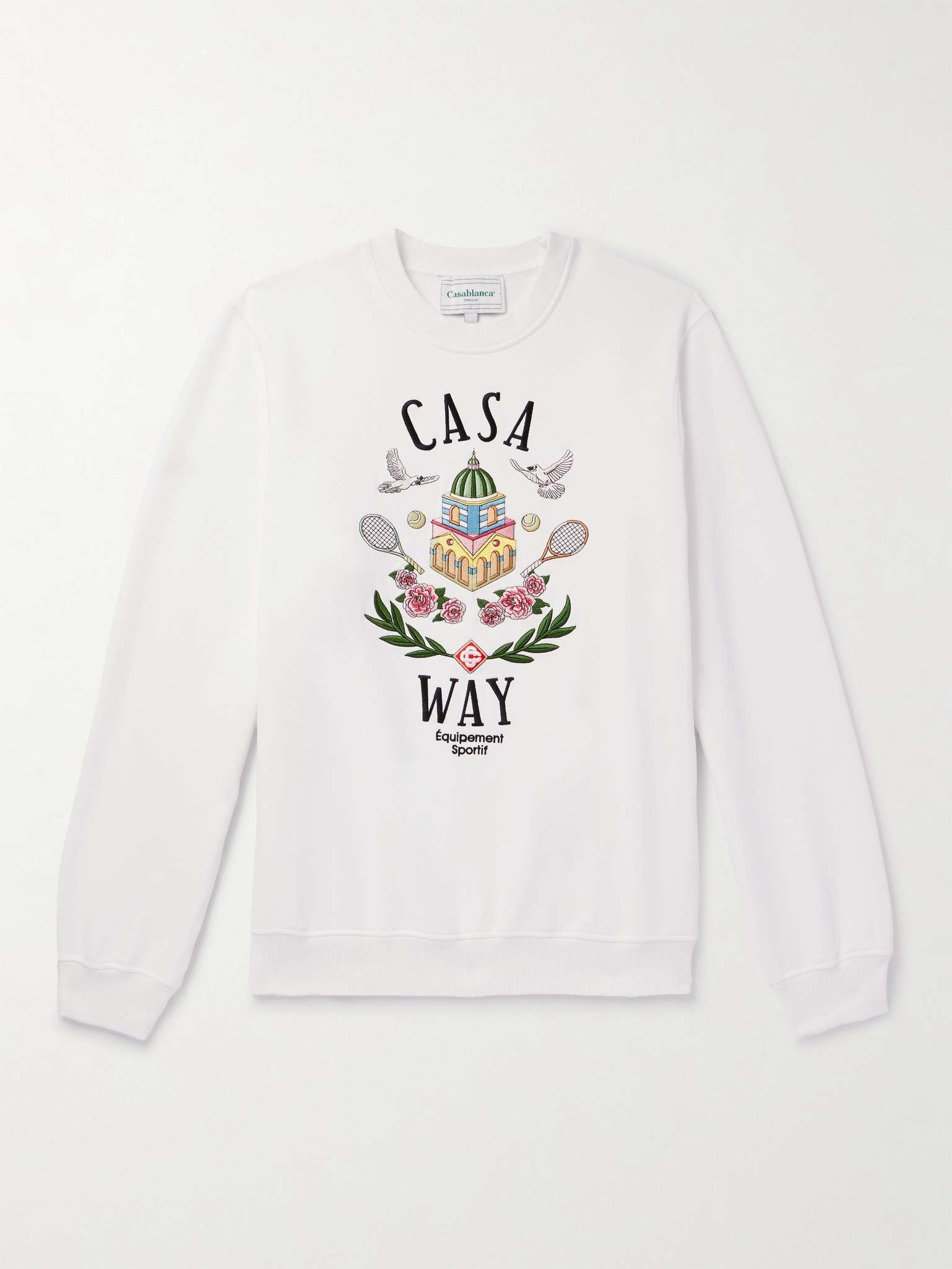 Casa Way Embroidered Organic Cotton-Jersey Sweatshirt - 1